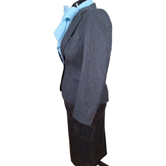 Vintage 70s/80s Gray Wool Blazer Jacket Women's Medium - Picture 5 of 7